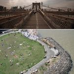 If the Brooklyn Bridge is too cliche for you, might we suggest the nice circular patch of grass in Brooklyn Bridge Park's Pier 1? You'll have a great view of the skyline, while being able to stick your feet in the grassâwhich will probably just make you sad and nostalgic for more innocent times, come to think of it.